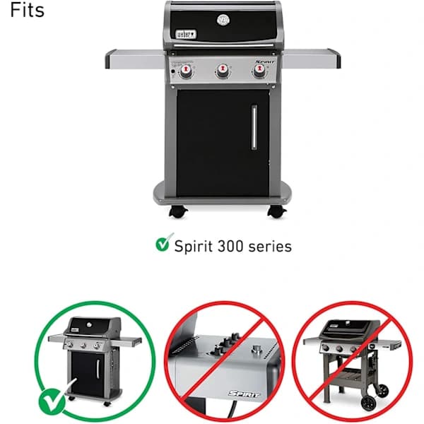 Flavorizer Bars i rustfrit stål til Weber Spirit 300-seriens gasgrill, frontpanel, erstatning for 7636, 38,7 cm