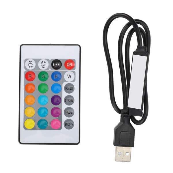 USB Bluetooth RGB Light Strip Controller with Remote Control for 4-Pin 5V LED Light Strips