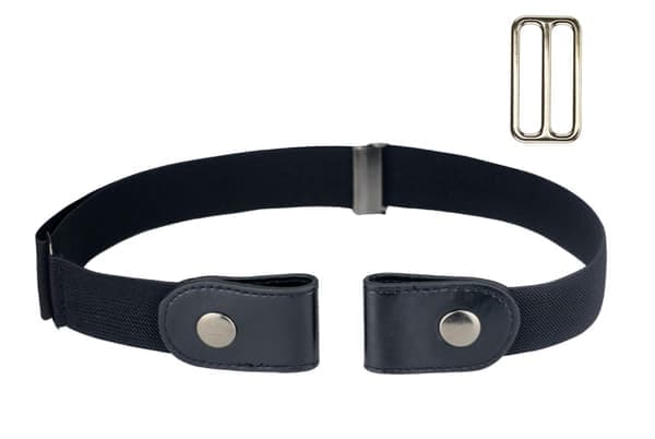 Elastisk belte uten spenne (one size) Svart 1-pakning 1 pakke 1 pack