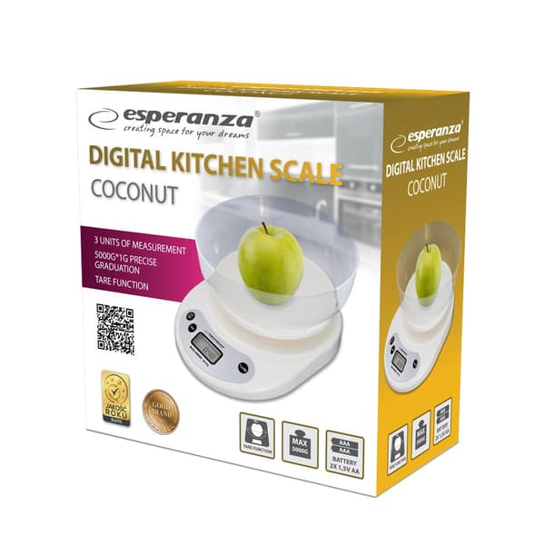 KEITTIÖVAAKA KULHOLLA - EKS007 COCONUT Vit white