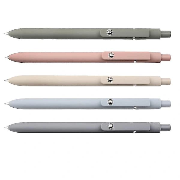 Dry Ink Pen, L Pen for Smooth Writing, Retractable 0.5mm Ink Pen, Ballpoint Pen for - (5)