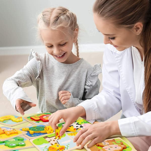 TOY Life Träpussel för Småbarn 1-3 År, Pussel för Barn