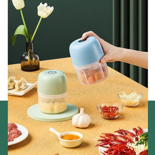Trådløs mini-elektrisk blender til frugt, rispulver, chili, hvidløg