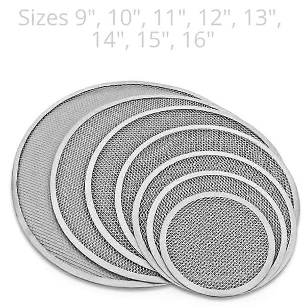 10\" Non-Stick Aluminium Mesh Pizzabrett med Hull og Sømløs Kant