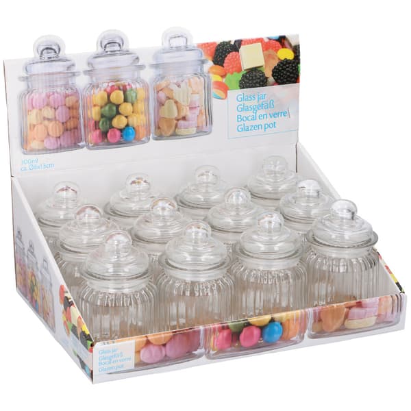 Glass jar with lid 0.3L / Glass storage jar