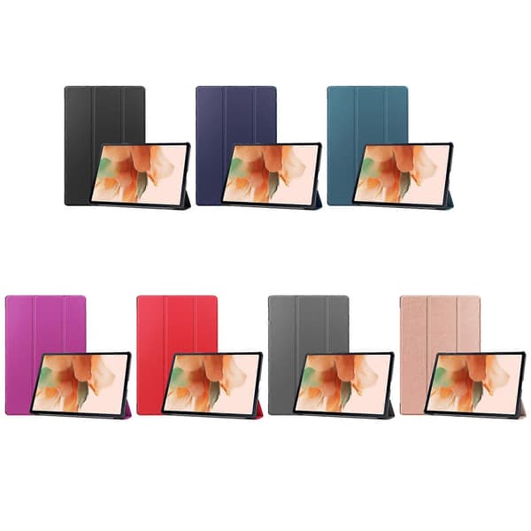 PU Leather Case for Tab S7FE 12.4 Inch T730/T736 2021 Tablet Anti-Drop Flip Case Tablet Stand (C)