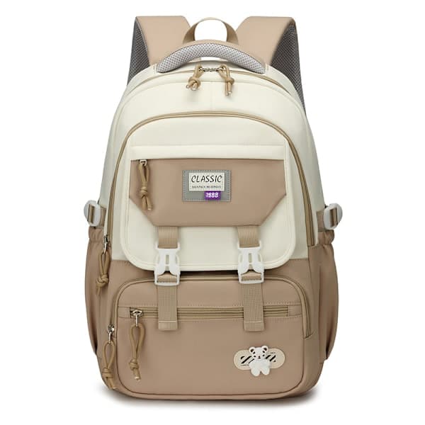 College Style Student Backpack - Large Capacity School Bag with Pressure Relief and Back Support Blue 30*15*45CM