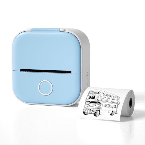Phomemo T02 Termisk Mini Printer - Lille, Bærbar Bluetooth Printer til Hjemmet og Mobilen - Perfekt til Etiketter, Noter og Fejlrettelser all blue