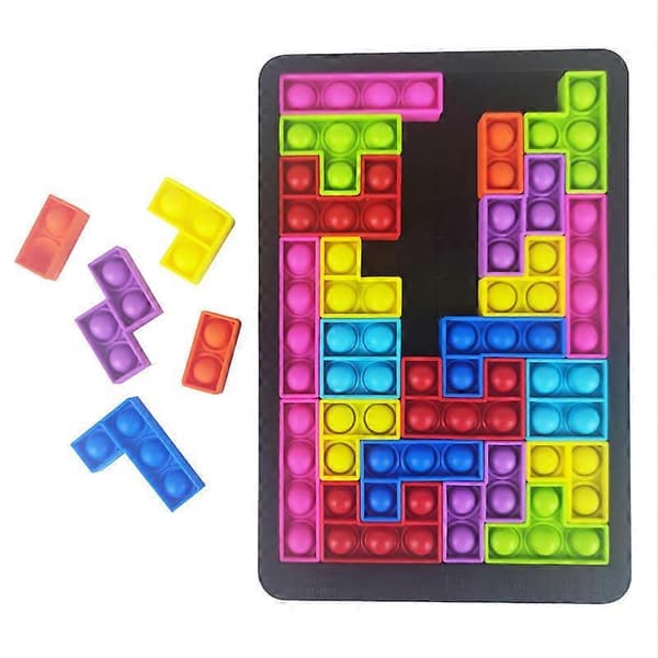 Byggeklods Pop it Puslespil - Popit Spil 25*16.7*1.8CM
