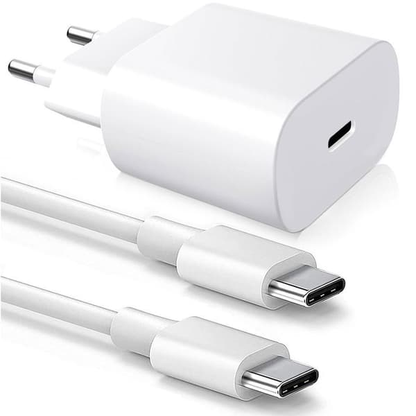 25W USB-C-oplader og 20W-kabel til iPhone 16 Pro Max - 1M Hvid-FX-