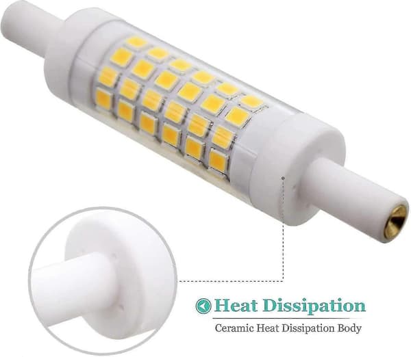 2 LED-lampor R7s 15x78mm 5W Varmvit 3000K 220V Energiklass A+
