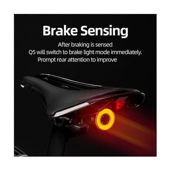 Cykel Q5 Bakljus Intelligent Induktionsbromsljus Ridutrustning Nattridningsbakljus