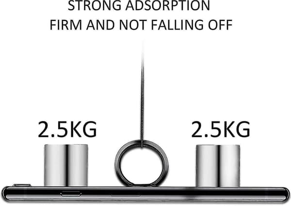 Tilbehør Interiørudstyr 2-delt Telefon Ringholder, 360 Grader Justerbar Roterbar Telefon Ring