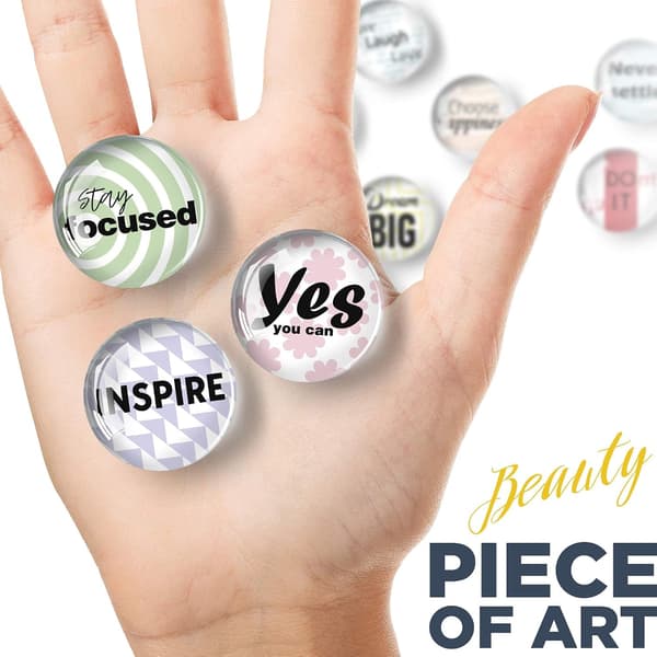Inspirational Glass Refrigerator Magnets - Fun Fridge Magnets - Decorative