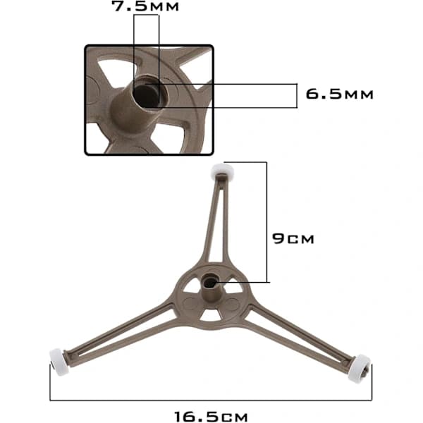 Universal Microwave Three-Arm Turntable Support