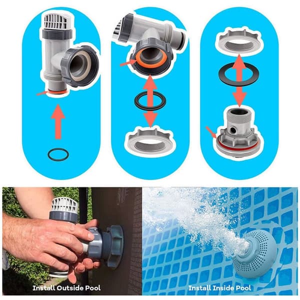 Intex Compatible O-Ring Gasket Kit for Plunger Valves and Strainers, Large Size, Includes 10255 10745 10262, 28621RP