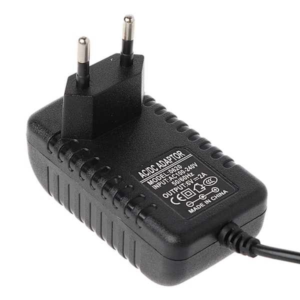 6 Voltin 2A Virtalähdeadapteri AC - DC 7,5 x 3 cm Liitin 6V 1 Amp Virtalähde, Seinäpistoke Erittäin Pitkällä 90 cm Johdolla