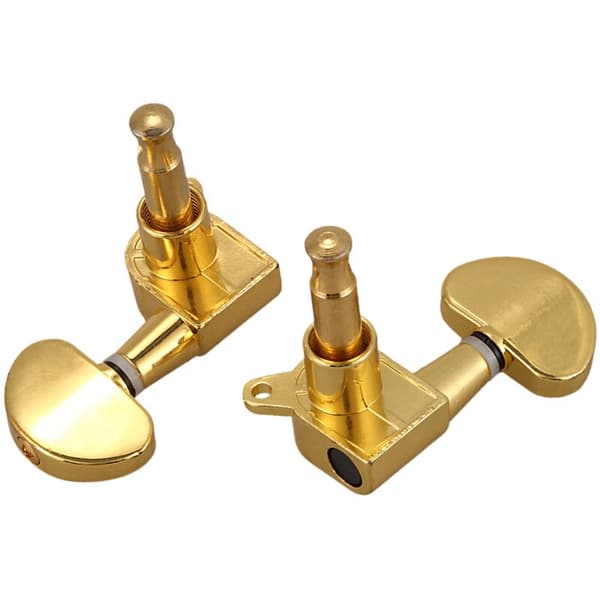 Gitarrstämskruvar i guld, legering, stort runt huvud, helt inkapslade strängskruvar, folksträngar, guld