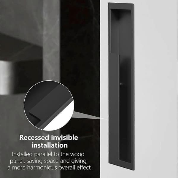 Innfelt skyvedørhåndtak i aluminiumslegering, moderne og enkelt, egnet for b