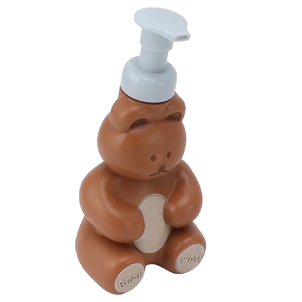 Empty Liquid Hand Soap Bottle Shampoo Conditioner Shower Container Pump Bottle for Hand Wash Cartoon Bear Shape Large Brown