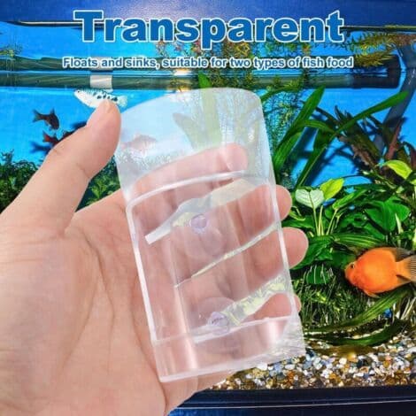 Akvariefoderdispenser, 10x6cm Flydende & Synkende Akvariefoderbakke Beholderholder med Sugekopper til Fodring af Skildpadder og Rejer