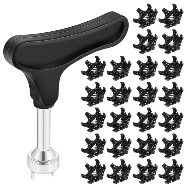 20pcs Studs for Easy Replacement, Universal Non-Slip Golf Shoes, with Golf Stud Wrench Two-Pin Shoe Remover Replacement-XS6-