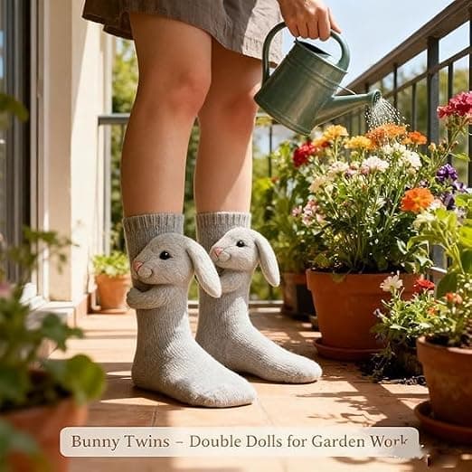 Animal Socks, 3D Knitted Rabbit Socks, Plush Animal Socks