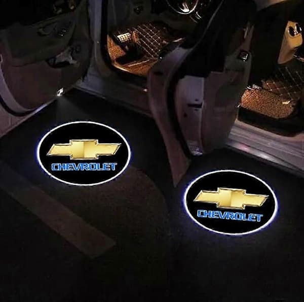 Chevrolet Chevy Trådløs Bildør Logotyp LED Velkomstprojektor Lampe 2 stk.