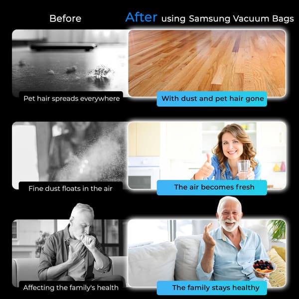 Samsung Bespoke Jet støvsugerposer kompatible med VS20A95923B/N/W AA VCA-ADB953
