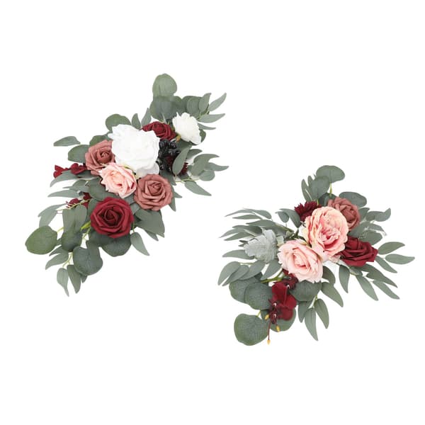 Artificial Arch Flowers Pink Wedding Decoration