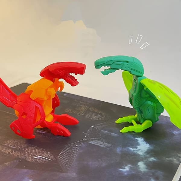 Transformer Dinosaurägg 6-pack, 6,6 cm, Transformerbar leksaksdinosaurie