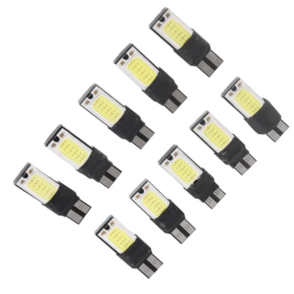 10pcs T10 W5W COB Car LED Wedge Bulbs License Plate Width Lamp Side Marker Light Map Lamp Dome Lamp