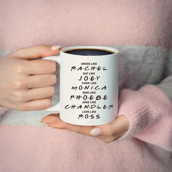 Happiness Is Watching TV Show Friends Mugg 33 cl Keramisk Kaffemugg Tekopp Present