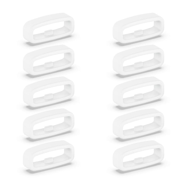 Silikonfästring 18mm/20mm/22mm Armbandshållare Bältesögla 10st - Perfekt Vit White 18MM