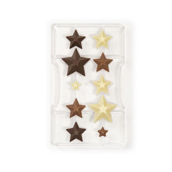 Stjärna Jul Pralinform 8st Polykarbonat Chokladform - Decora multifärg Transparent multicolor
