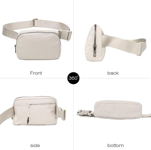 Mini Magväska Unisex Justerbar Axelrem Beige