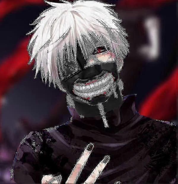 Tokyo Ghoul Ken Kaneki Hodeplagg Halloween Cosplay 3D Gummi
