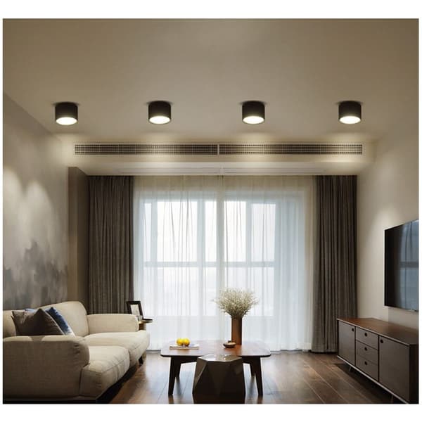 Vit LED-takspotlight 6000K kall vit 5W 85mm