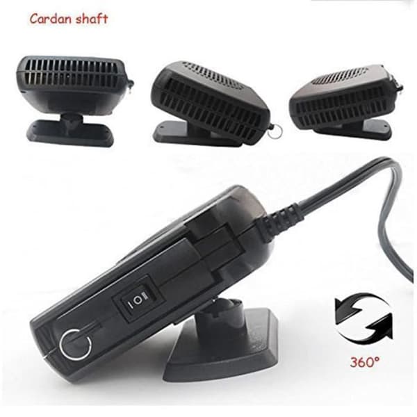 Varmeblæser/Defroster Universal 12V 200W Sort Bærbar Blæser