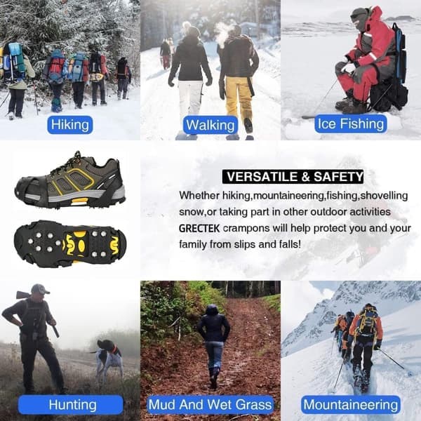 Stegjern Lette Is Snø Grep Pigger Over Sko Sklisikre Stretchsko