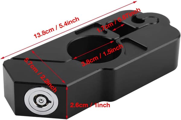 Handlebar Lock, Universal Aluminum Alloy Motorcycle Handlebar Brake