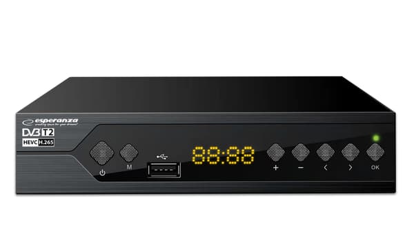 Esperanza Dvb-T2 H.265/Hevc digital terrestrisk tv-modtager Ev107P