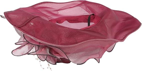 Organza Mesh Solhat til Kvinder, Bredskygget