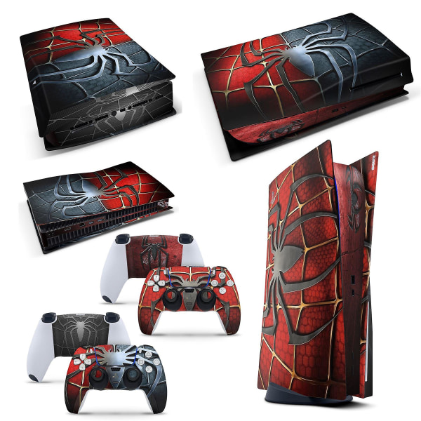 Playstation 5 PS5 Disk Console Skin Vinyl Cover Decal Stickers + 2 Controller Skins Sæt