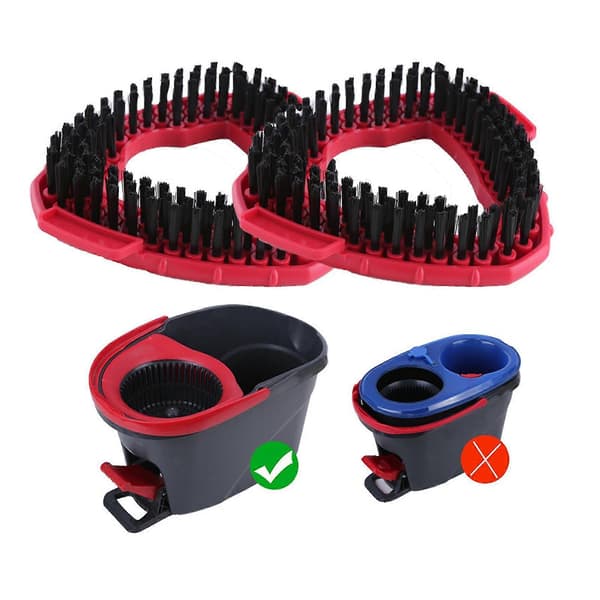 Mop Head Replacement Shower Floor Scrubber Stiff Bristle Design Easy to Install Triangle Cleaning Brush Head for Vileda O-Cedar