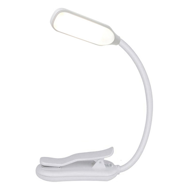 BekaTech 7 LED leselampe med 3 lysfarger, hvit