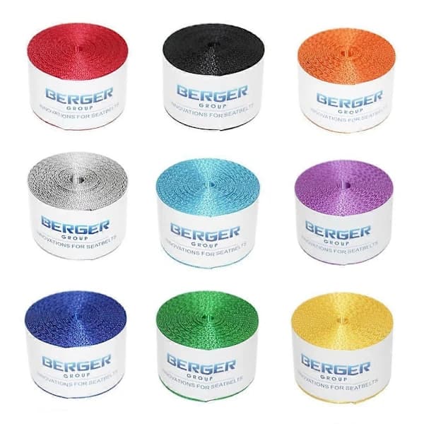 Bilmodifisert sikkerhetsbelte i polyester - FARGE: Babyblå