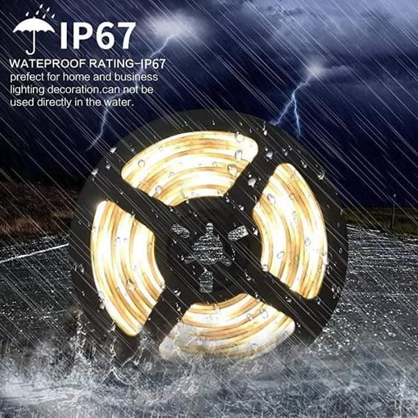 LED-ljuslist 10m - Solcellsdriven - IP67 - 8 Dekorativa Lägen