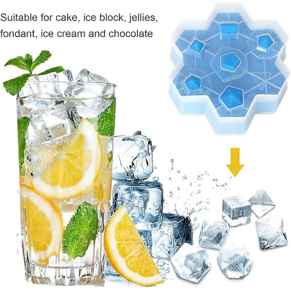 Creative Dice Ice Cube Molds with Lid, Stackable Silicone Mold for Cocktails & Drinks, BPA-Free Freezer-Safe Ice Maker