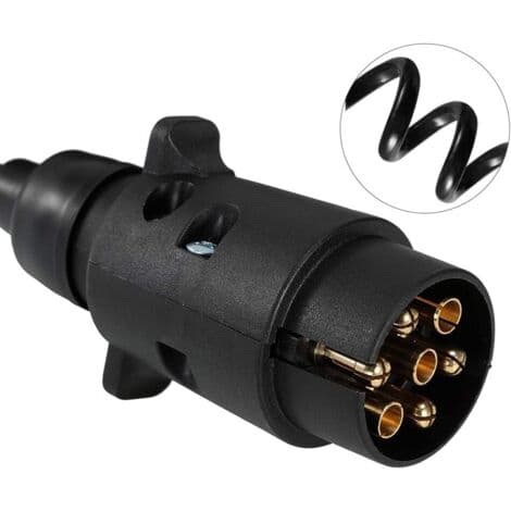 Trailer Extension Cable, 7-13 Pin Trailer Plug, 12V Trailer Extension Cable with Trailer Plug for Car Accessories